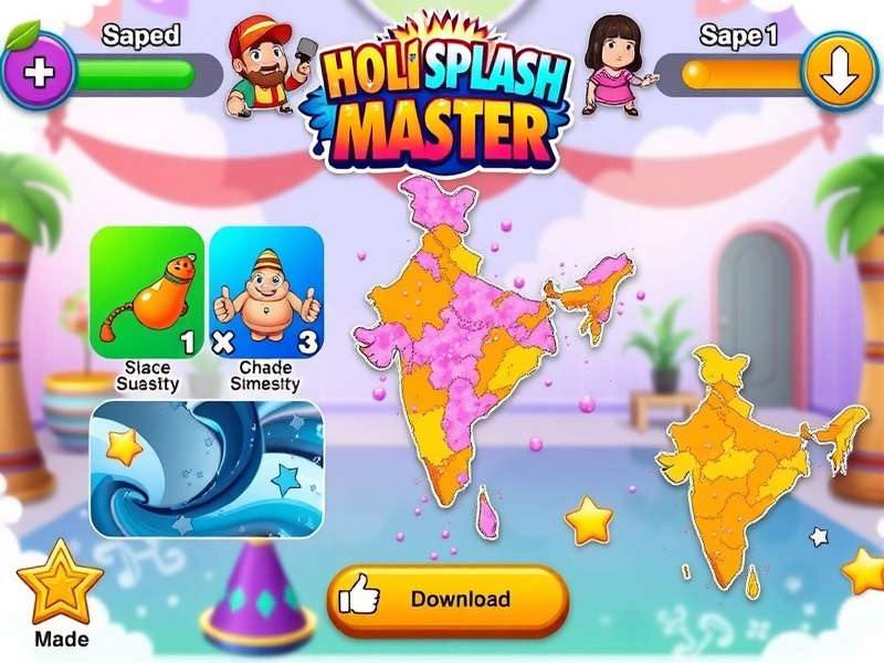 Holi Splash Master different game modes interface